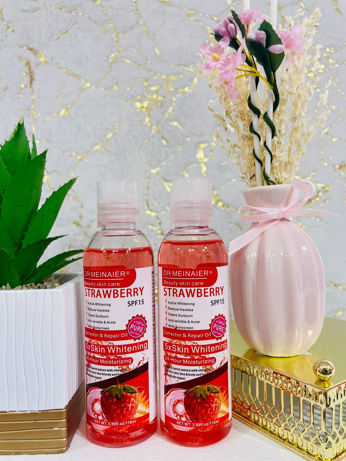 Dr Meinaier Strawberry Spf 5× Corrector & Repair Oil -skin Whitening