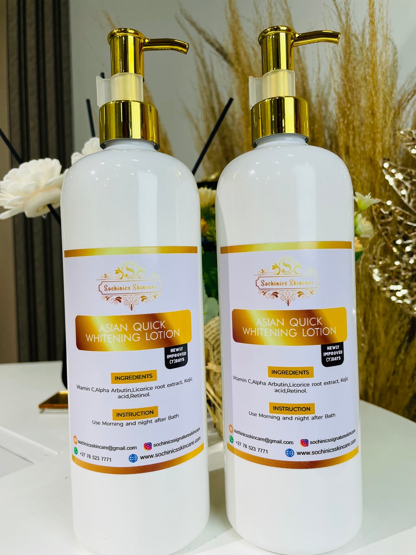 Asian quick whitening body lotion