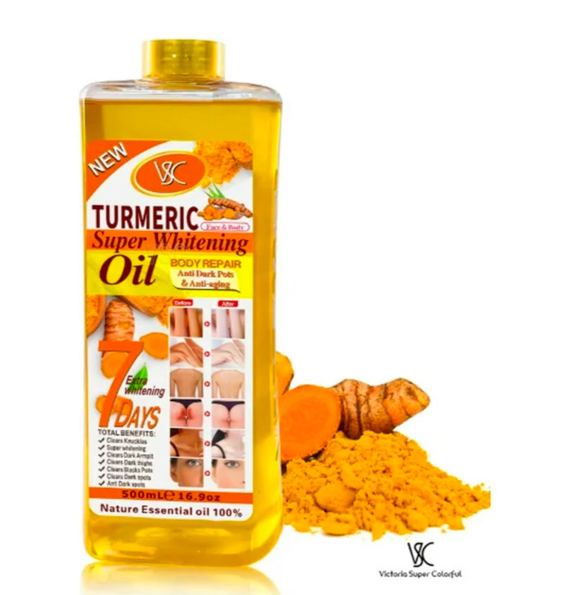 Veet Gold Tumeric Super Whitening Oil Body Repair (1000ml)