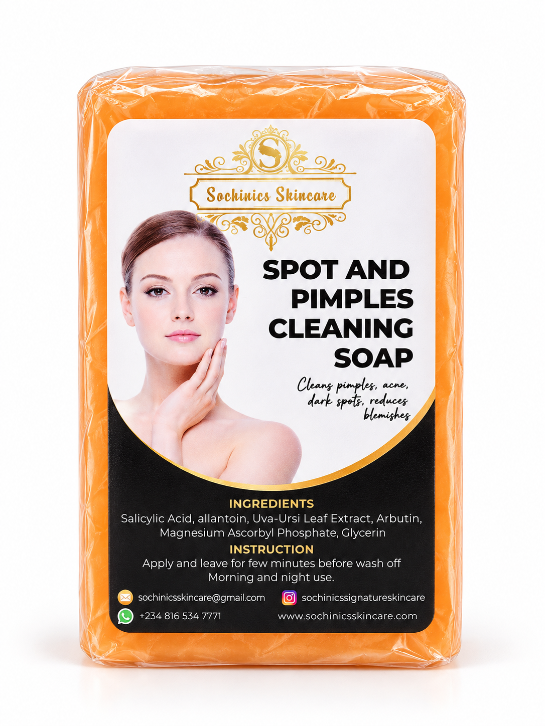 Spots and pimples cleaning soap